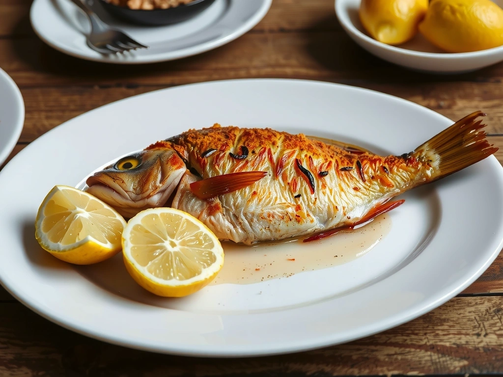 Pečena riba sa povrćem